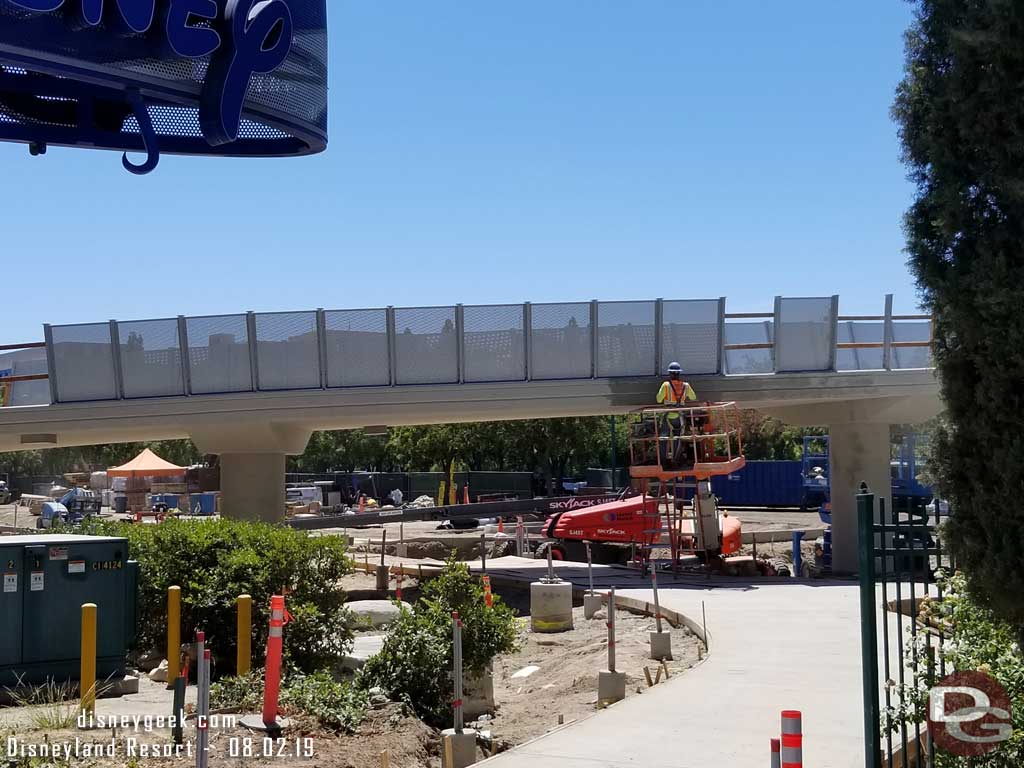 08.02.19 - The view from the corner of Magic Way and Disneyland Drive.  They were painting/sealing the concrete.