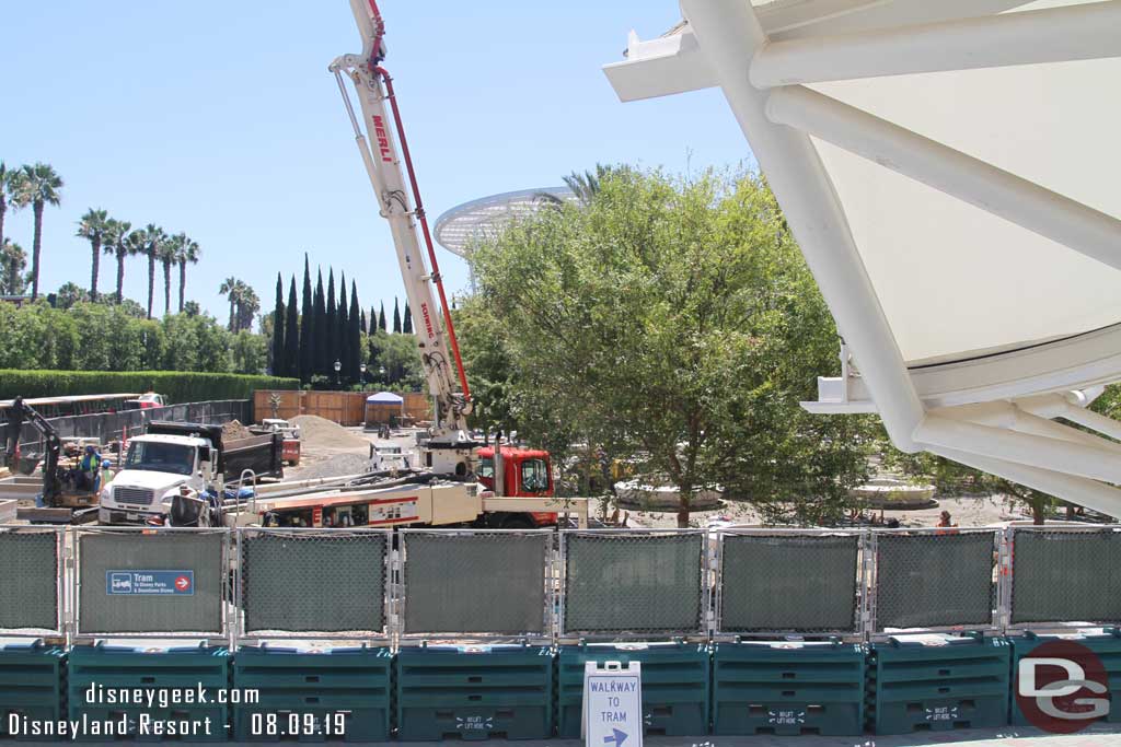 08.09.19 - More concrete being poured in the tram plaza today.