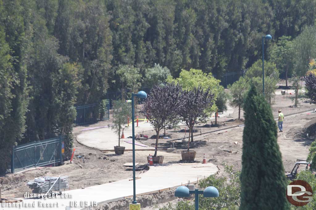 08.09.19 - Trees have been planted along the walkway in the distance.