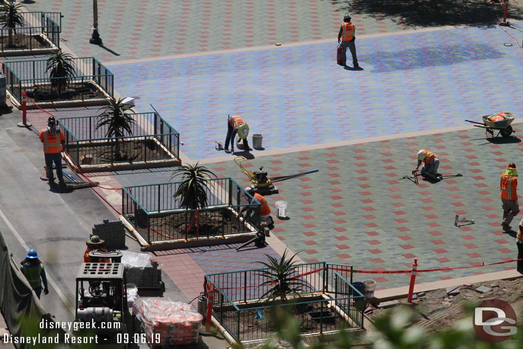 09.06.19 - Crews are putting the finishing touches on the pavers.