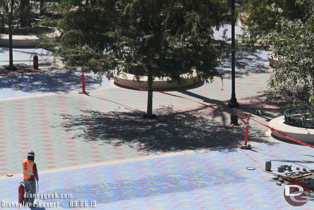 09.06.19 - Looks like they were sealing the pavers.