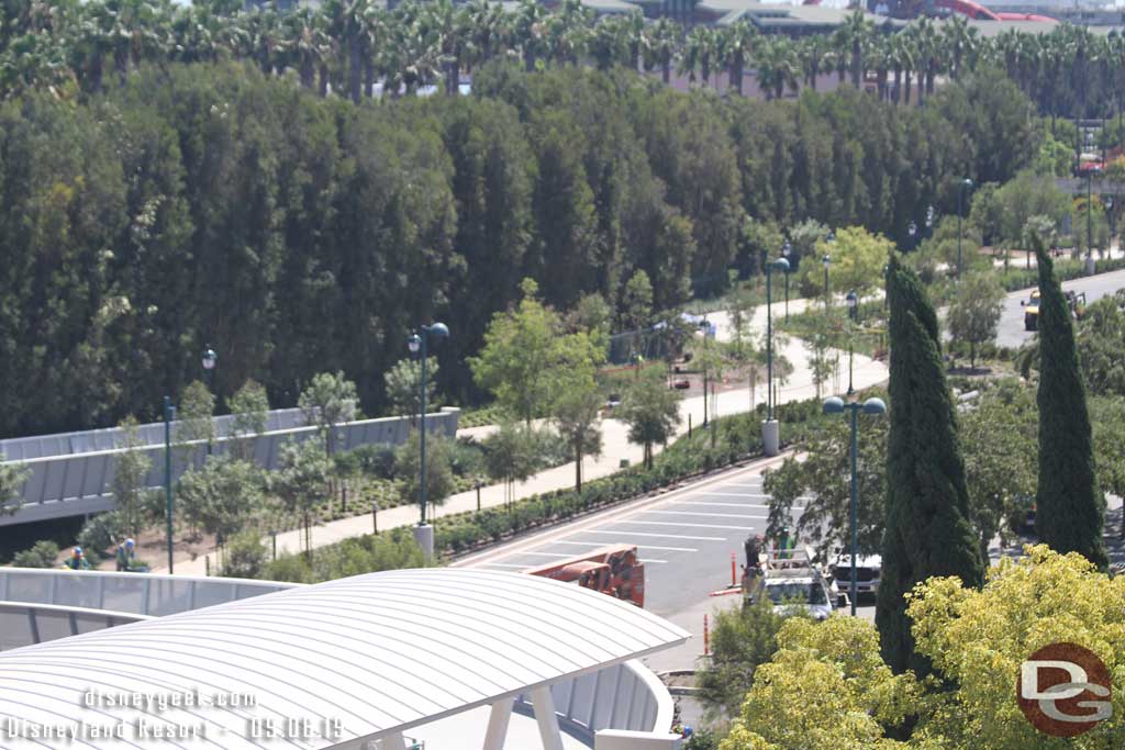 09.06.19 - The walkway to Downtown Disney looks just about ready to open.  The landscaping is in and the parking lot is resurfaced and striped.