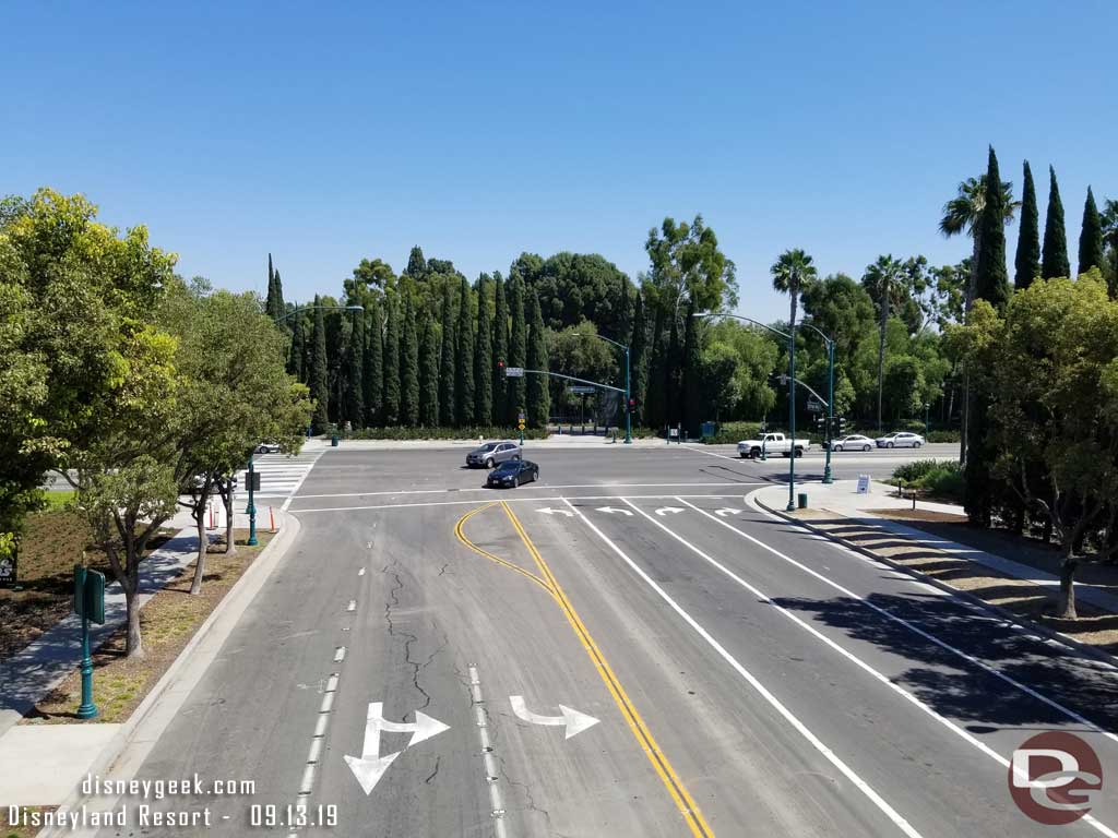 09.13.19 - Looking toward Disneyland Drive from the center of the bridge.