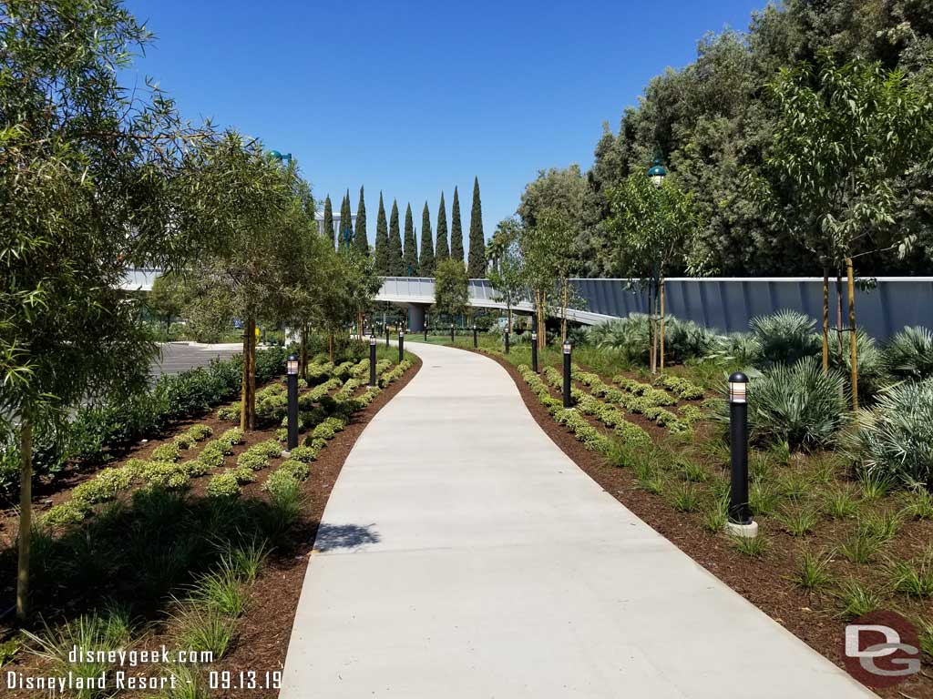 09.13.19 - A quick ground level view of the new walkway heading out to Disneyland Drive and Magic Way.
