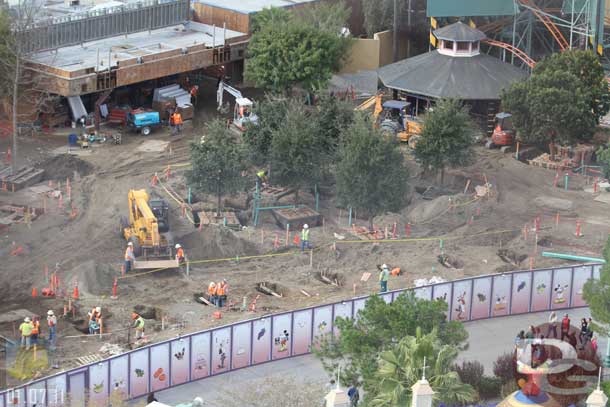 01.07.11 - Here you can see the footers going in for the curved edge of the area as it will follow the parade route.