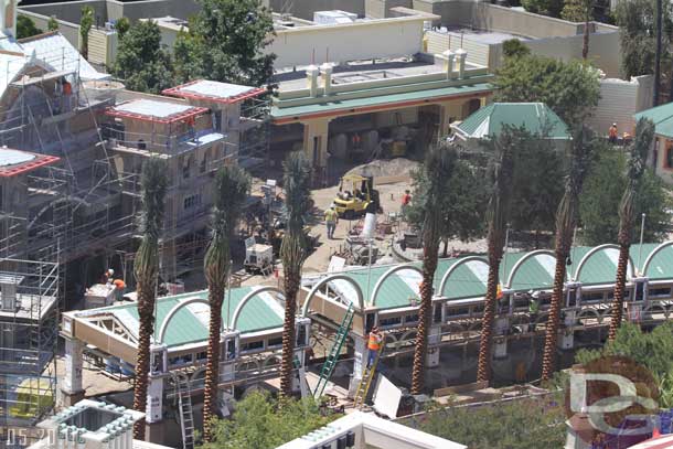 05.20.11 - The new covered seating area that lines the parade route, notice all the new palms.