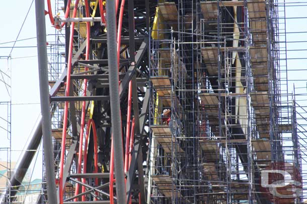 03.20.09 - Spotted at least two people working up on the scaffolding