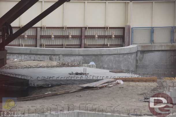 8.21.09 - Concrete has been poured into the forms at the base