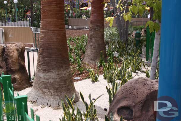 5.28.10 - The landscaping between the Jellyfish (on the right) and the Swings (on the left)