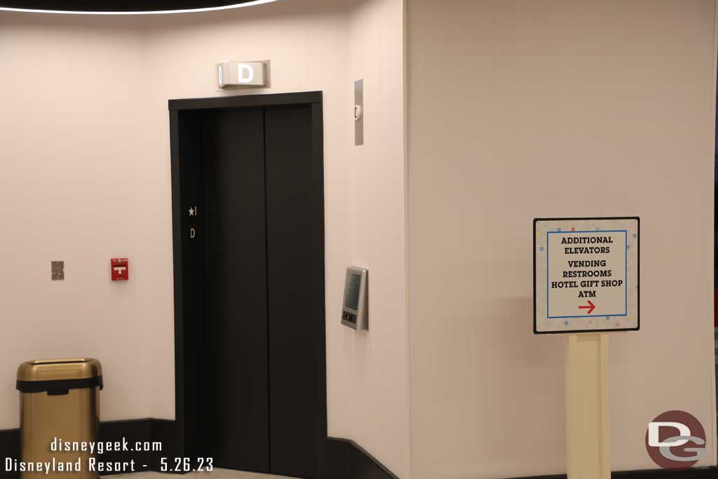 05.26.23 - The glass elevator is the only one accessible onstage.  For additional access guests are directed around to the service elevator.