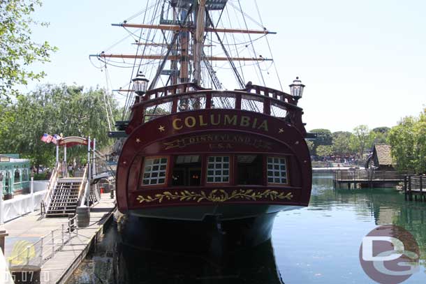 5.07.10 - The Columbia had been pulled into port