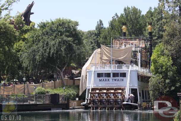 5.07.10 - The Mark Twain is sporting its new paddle wheel