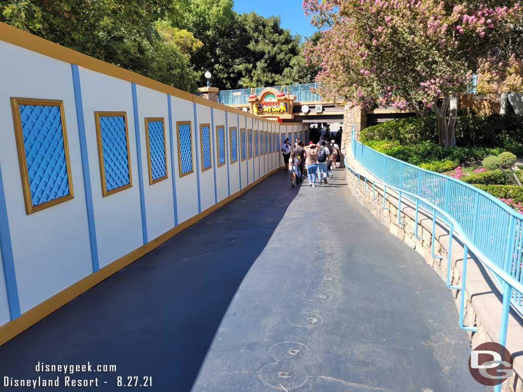 08.27.21 - The entry/exit path to Toontown is tight due to the work.