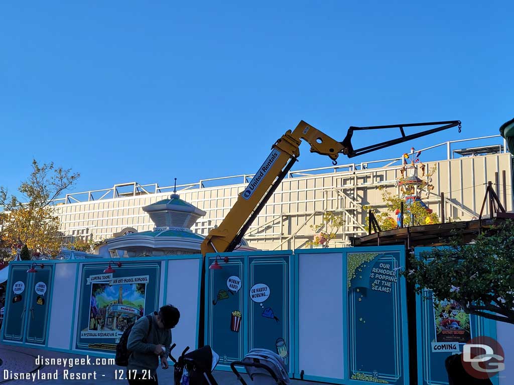 12.17.21 - The steel supports on the show building for the new hills have not changed much since last visit.
