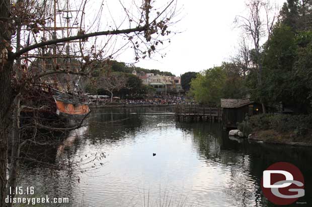 1.15.16 - Moving on down the trail, the Rivers of America looks untouched so far.