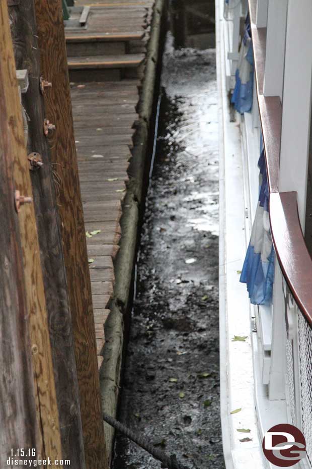 1.15.16 - The water is out from the dry dock and they were working on the Mark Twain.