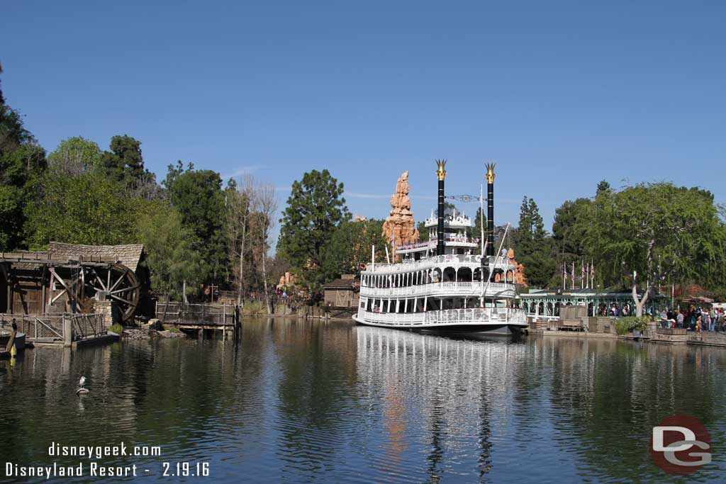 2.19.16 - Inside the park the Rivers of America look the same.