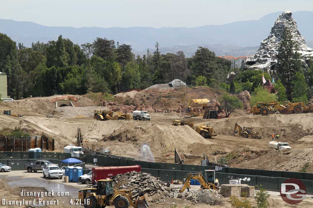 4.21.16 - As we continue to move to the right notice the berm is mostly gone, onle the side walls of the former tunnel remain.