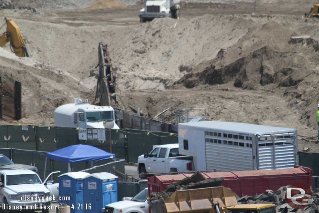 4.21.16 - A horse trailer using the access road through the middle of the site.