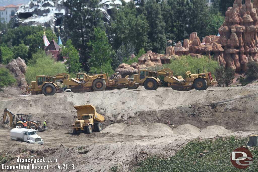 4.21.16 - Notice the scale, the workers on the left.   The large earthmovers are in the background.