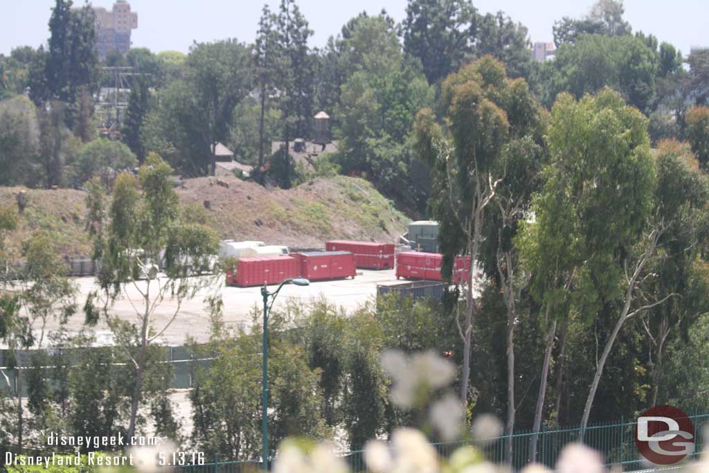 5.13.16 - A better view of the concrete and dumpsters left where the support buildings used to be.