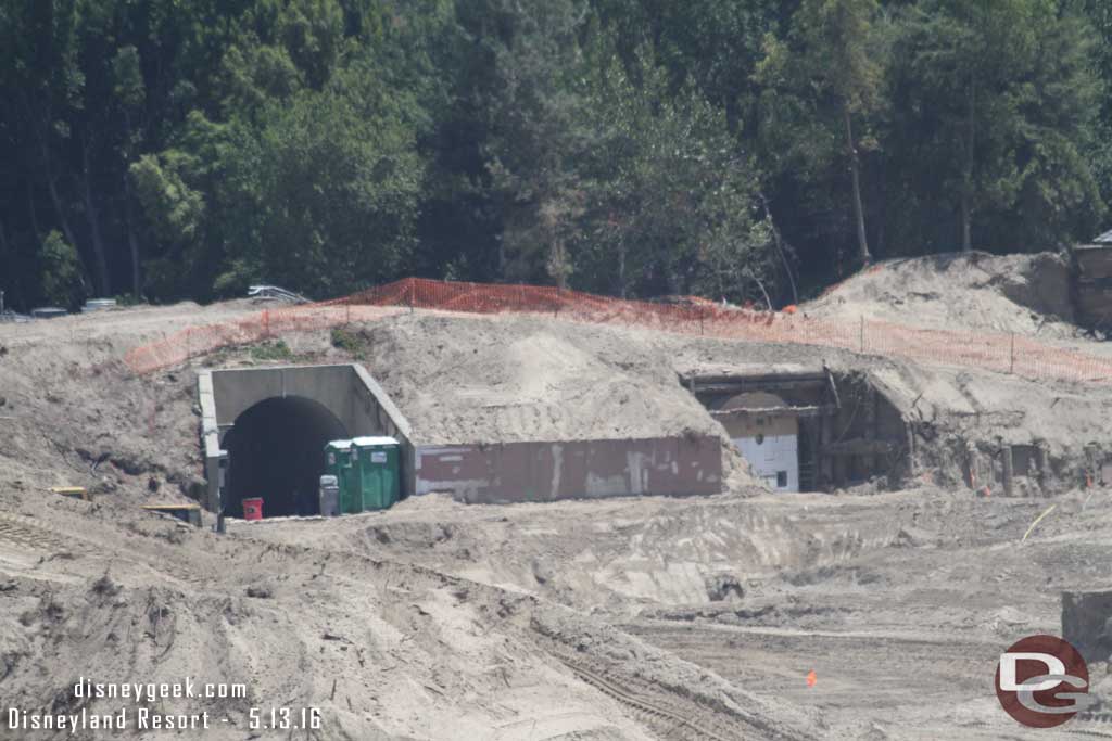 5.13.16 - The two tunnels are for the Disneyland Railroad. One is the original and the other where the railroad shifted to.