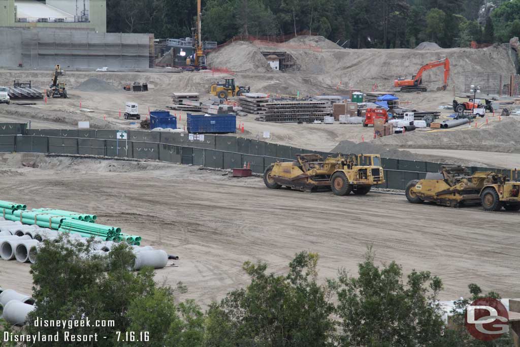 7.16.16 - Notice how they have leveled off this area.  Guess the pipes and other utilities were installed and now the earth brought back.