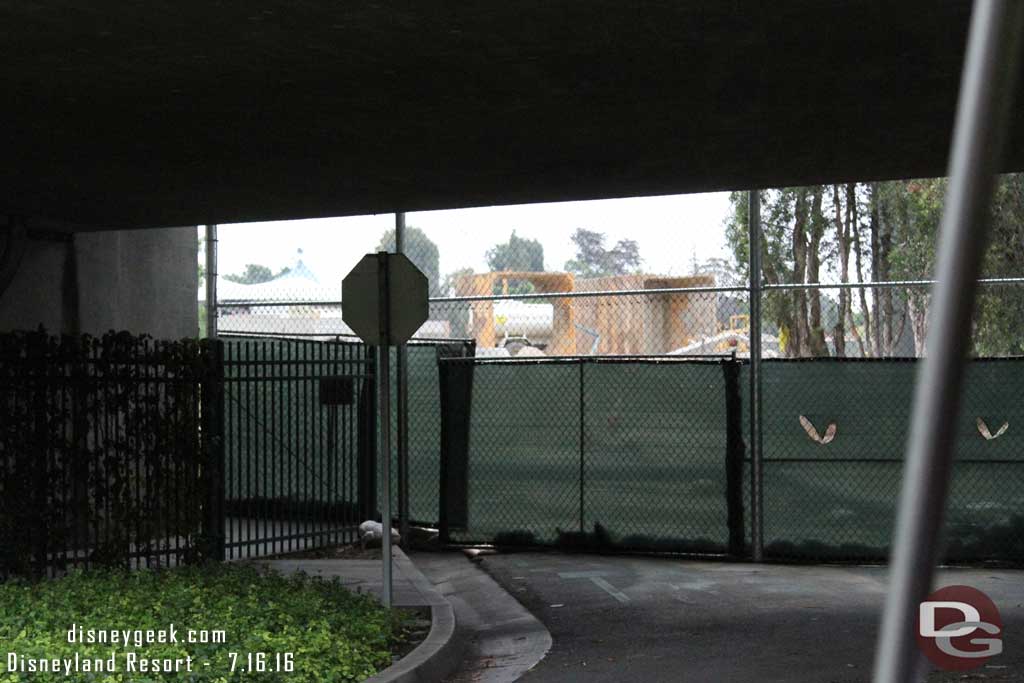 7.16.16 - From the tram, they are still working on the new fence along the tramway.  