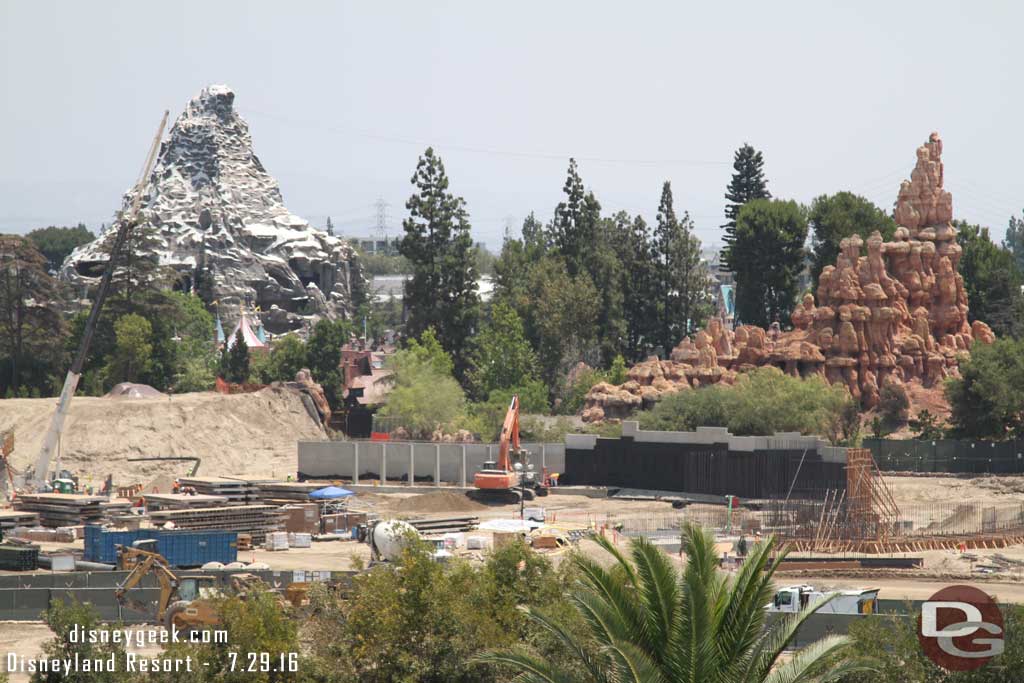 7.29.16 - The wall along the Big Thunder Trail.  More wall taking shape on the right.