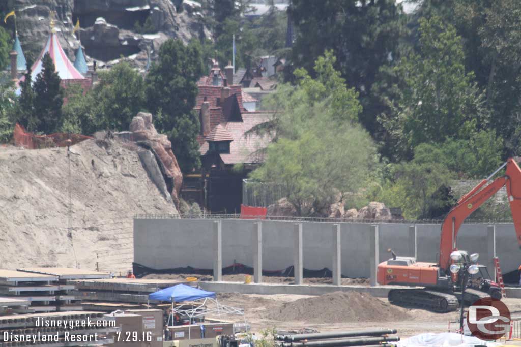 7.29.16 - Now a closer look around the site.  Starting with the wall and columns along the Big Thunder Trail