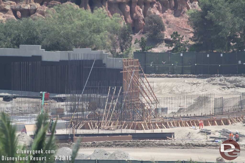 7.29.16 - More forms and wall taking shape.  This looks to be along what may be the entrance way (hard to judge distances at this angle and distance so not sure where they are exactly).