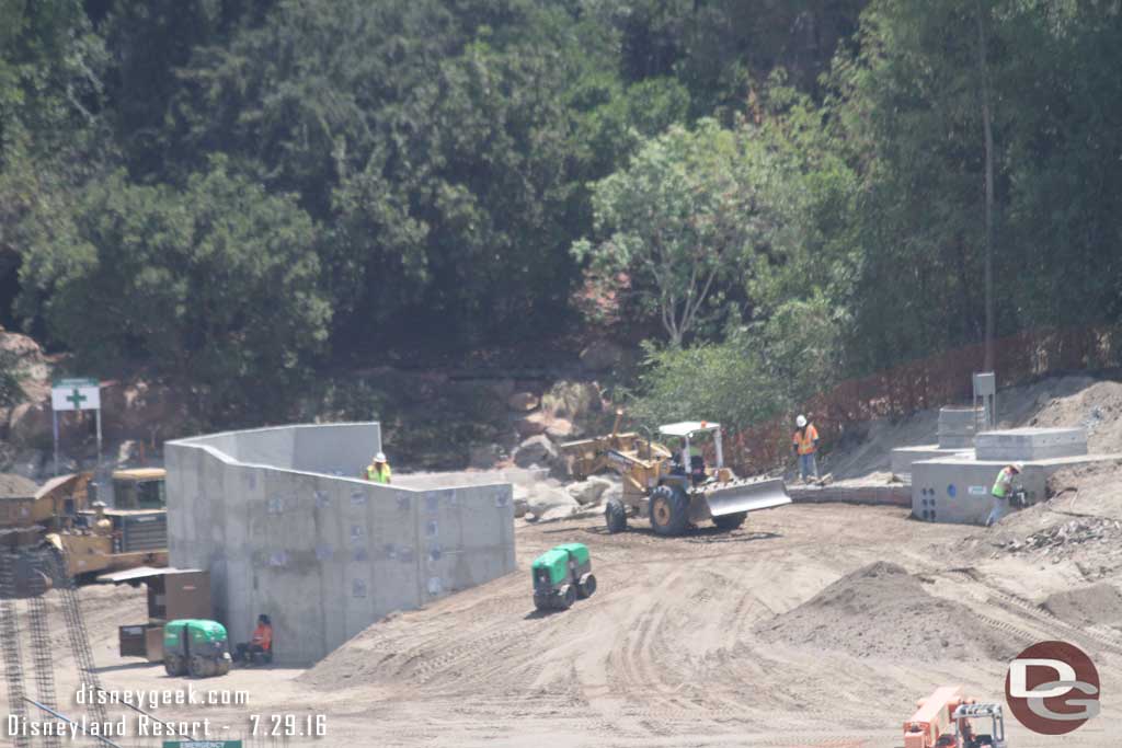 7.29.16 - I was wrong in my guess the forms in the middle were for a buliding.  They are for a retaining wall near what looks to be the point of the island.