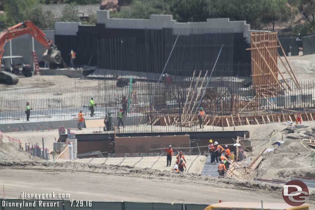 7.29.16 - Moving back to the middle of the site crews working on a large foundation area.  Guessing this is for the Fantasmic marina.