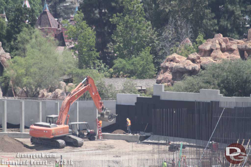 7.29.16 - Looks like they are putting dirt along the new wall.