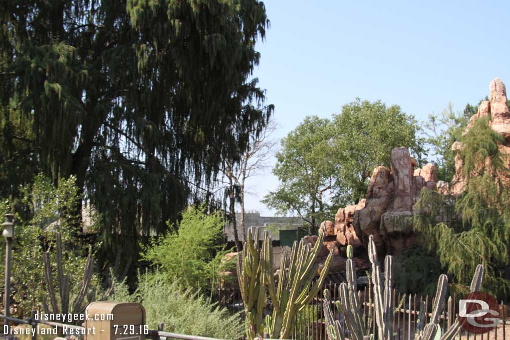 7.29.16 - Moving into the park and the Big Thunder Trail now.  You can see the wall in the distance.