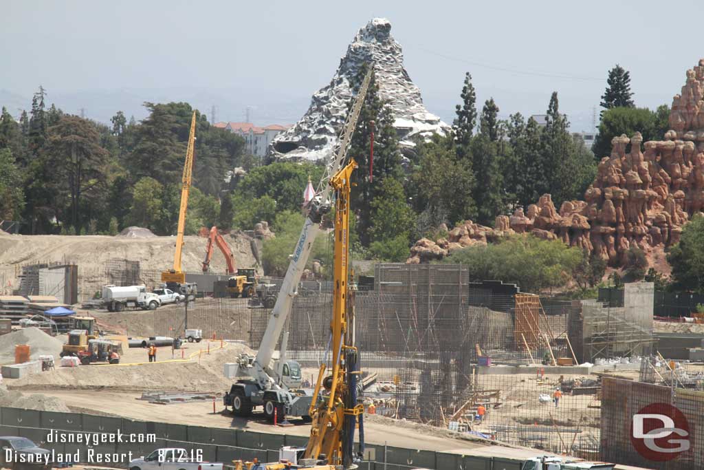 8.12.16 - More rebar and walls taking shape as we near the river.  Appears the Fantasmic Marnia is slowly taking shape.