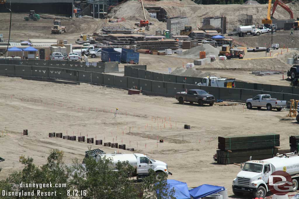 8.12.16 - Here you can see the tops of some i-beams that have been driven into the ground.