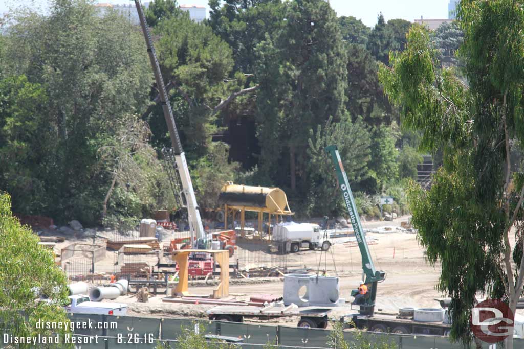 8.26.16 - More utility work going on, they were unloading more supplies for the new pipes.