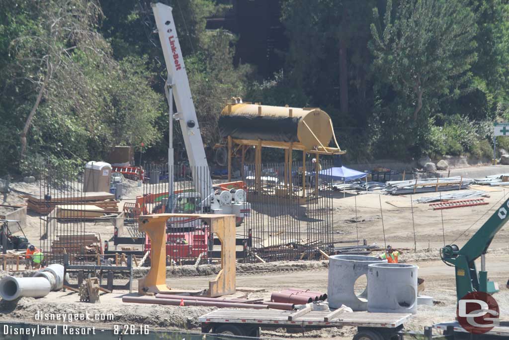 8.26.16 - Guessing that rebar sticking up is for the new retaining wall for the Rivers of America.