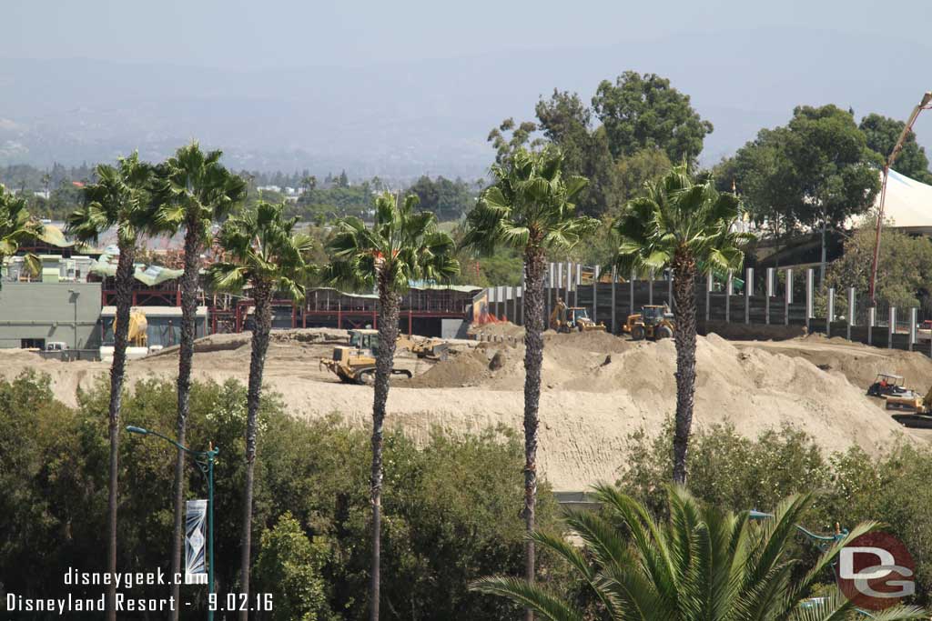 9.02.16 - Starting on the left/north side of the site.  The mound of dirt continues to be re-distributed around the site.