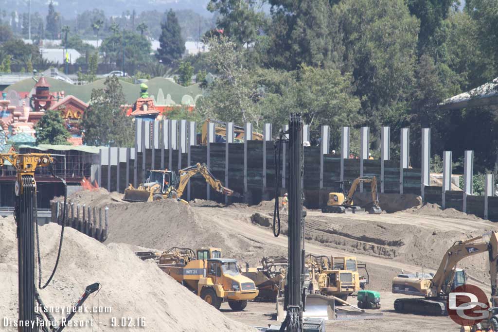 9.02.16 - Here you can make out the start of a second retaining wall on the left.