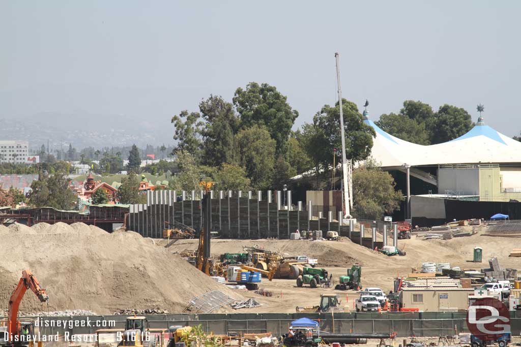 9.16.16 - The retaining wall closer to Toontown is now fully in view.