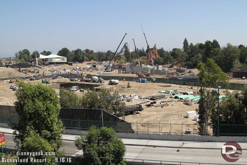 9.16.16 - The area closer to the structure is still a staging location for utility work.