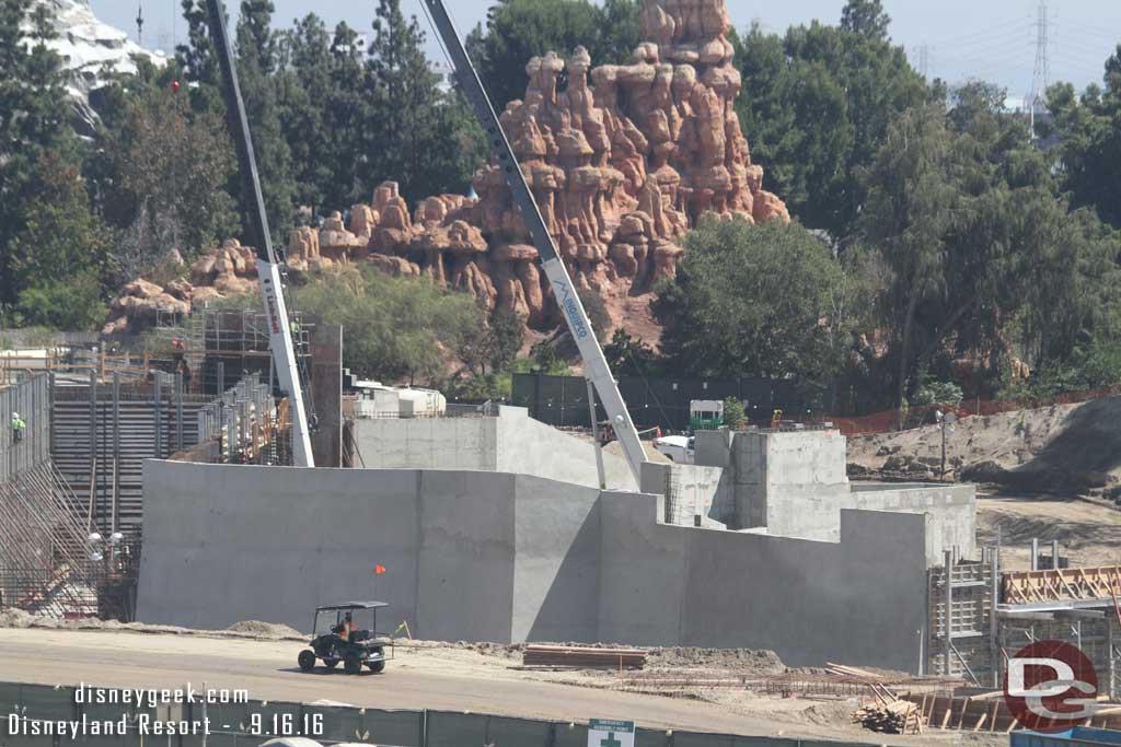 9.16.16 - This concrete will form the supports for the rockwork, railroad and river retaining walls.