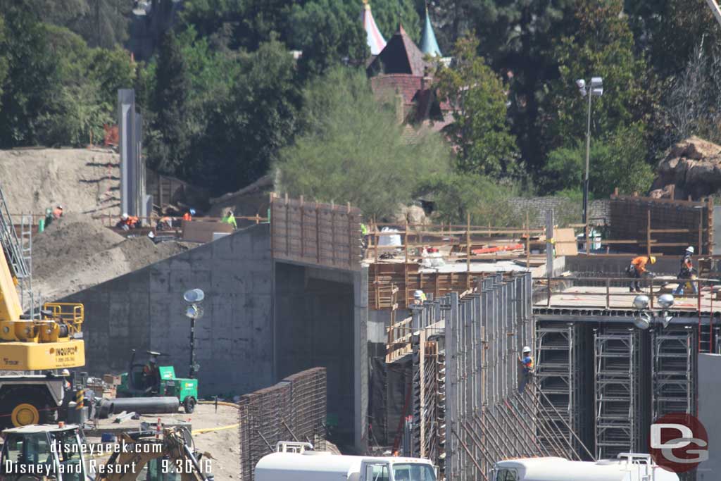 9.30.16 - The opening is for the Frontierland tunnel/entrance.  The crews are working on the marina area.