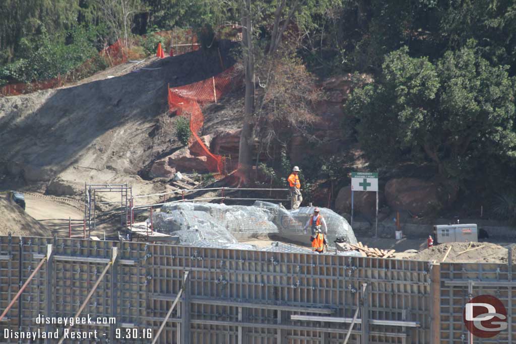 9.30.16 - A crew working on the new rocks on the island.