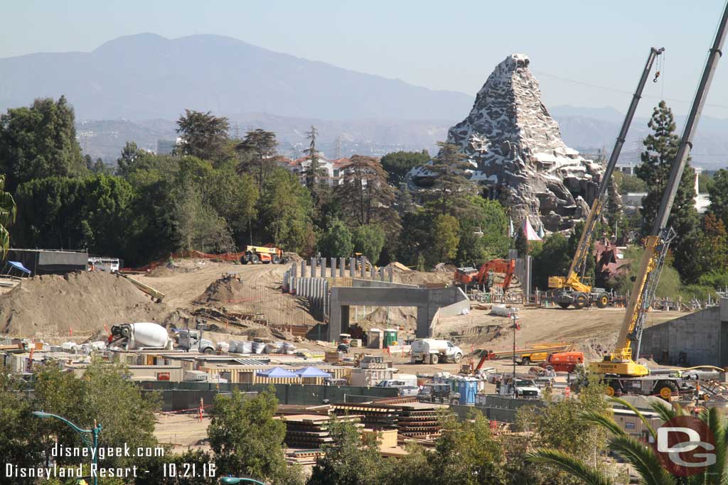 10.21.16 - The tunnel facing Fantasyland and beyond it work on the old skyway hill