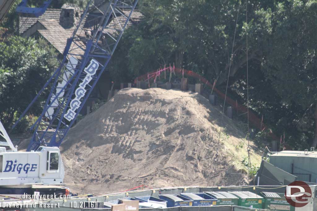 10.21.16 - A closer look at the steel for the new retaining wall.  They will be shaving off more of the original berm.