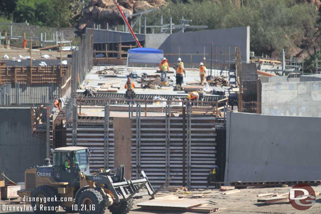 10.21.16 - The marina roof looks to be almost done, one more segment to go and they are working on the wall nearest us.