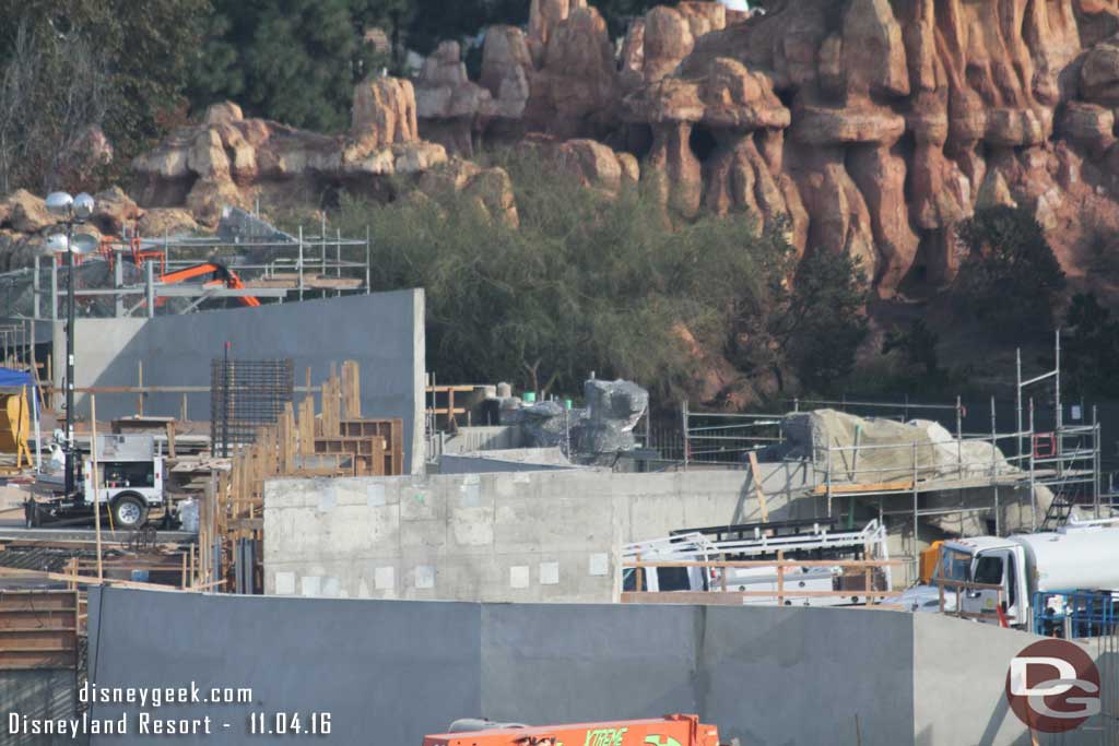 11.04.16 - Rock work in various stages is visible just over the top of the walls.